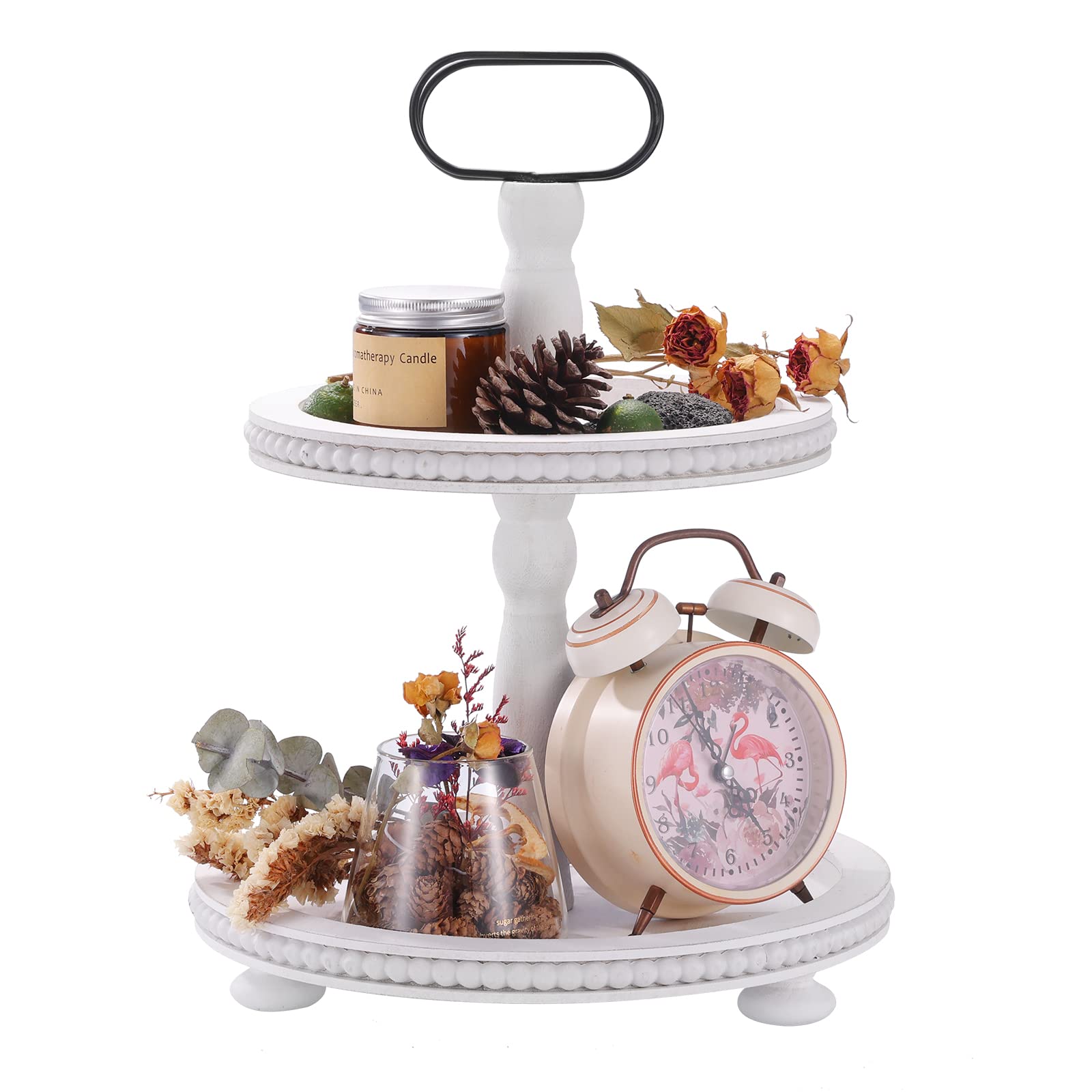 Amazon.com: Urban Deco Wooden Decorative Tray Two Tiered